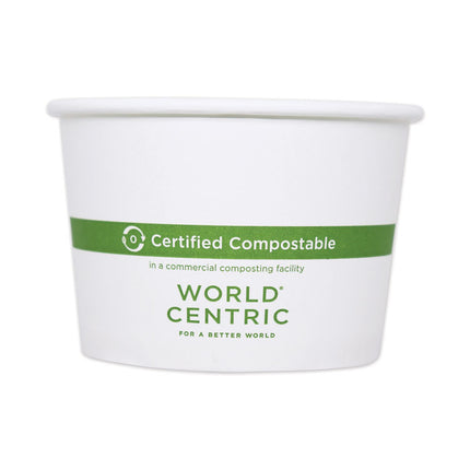Paper Bowls, 32 oz, 4.4" Diameter x 5.8" h, White, 500/Carton
