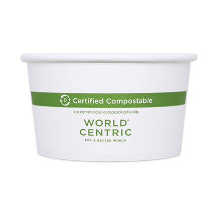 Paper Bowls, 12 oz, 4.5" Diameter x 2.5" h,  White, 500/Carton