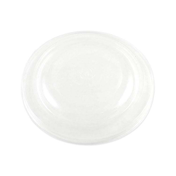 PLA Lids for Fiber Bowls, 7.5" Diameter x 1" h, Clear, Plastic, 300/Carton