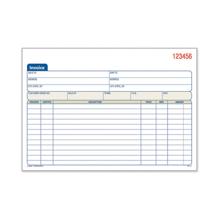 Multipart General-Purpose Invoice Pad, Two-Part Carbonless, 7.94 x 5.56, 50 Forms Total