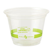 PLA Clear Cold Cups, 9 oz, Plastic, Clear, 1,000/Carton