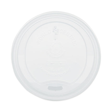 PLA Lids for Hot Cups, Fits 10 oz to 20 oz Hot Cups, Plastic, White, 1,000/Carton