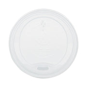 PLA Lids for Hot Cups, Fits 10 oz to 20 oz Hot Cups, Plastic, White, 1,000/Carton
