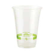 PLA Clear Cold Cups, 20 oz, Plastic, Clear, 1,000/Carton
