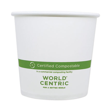 Paper Bowls, 24 oz, 4.4" Diameter x 4.4" h, White, 500/Carton