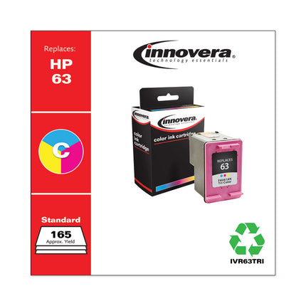 Remanufactured Tri-Color Ink, Replacement for 63 (F6U61AN), 165 Page-Yield