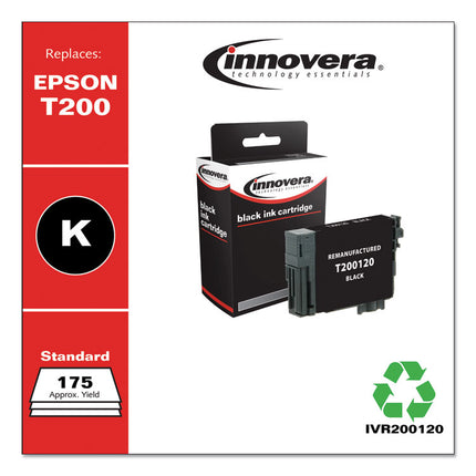 Remanufactured Black Ink, Replacement for T200 (T200120), 175 Page-Yield