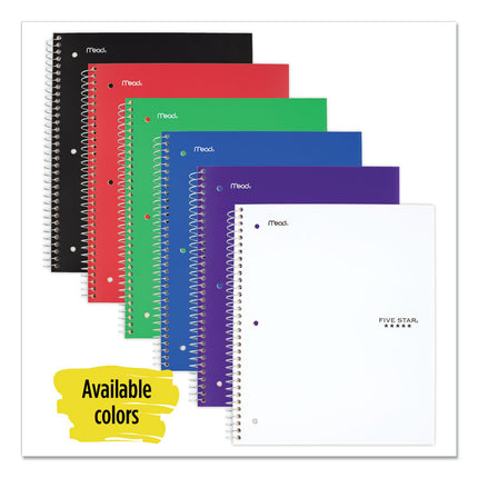 Wirebound Notebook, 5-Subject, Wide/Legal Rule, Randomly Assorted Cover Color (Set 6), (200) 10.5 x 8 Sheets