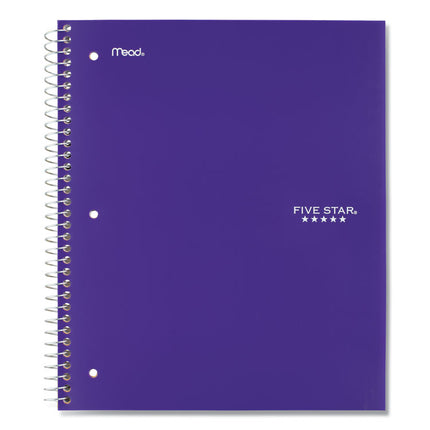 Wirebound Notebook, 5-Subject, Wide/Legal Rule, Randomly Assorted Cover Color (Set 6), (200) 10.5 x 8 Sheets