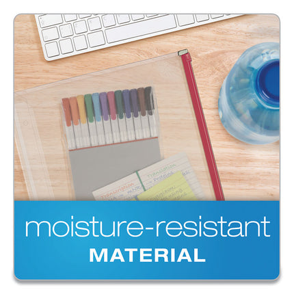 Expanding Zipper Binder Pocket, 8.5 x 11, Assorted Colors, 5/Pack