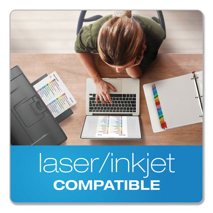 Onestep Printable Table Of Contents And Dividers - Double Column, 52-Tab, 1 To 52, 11 X 8.5, White, 1 Set