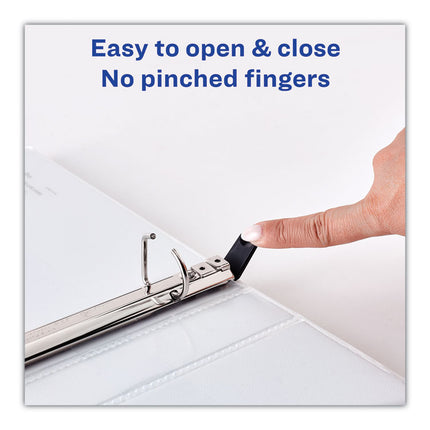 Heavy-Duty Non Stick View Binder With Durahinge And Slant Rings, 3 Rings, 1" Capacity, 11 X 8.5, White, 4/pack