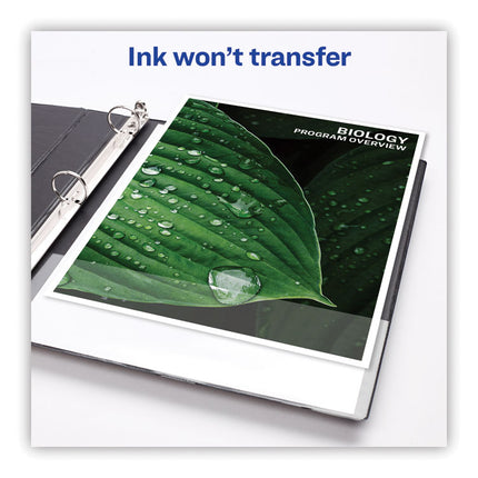 Heavy-Duty Non Stick View Binder With Durahinge And Slant Rings, 3 Rings, 1" Capacity, 11 X 8.5, White, 4/pack