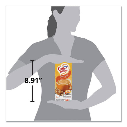 Liquid Coffee Creamer, Hazelnut, 0.38 oz Mini Cups, 50/Box, 4 Boxes/Carton