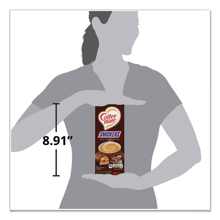 Liquid Coffee Creamer, Snickers, 0.38 oz Mini Cups, 200/Carton