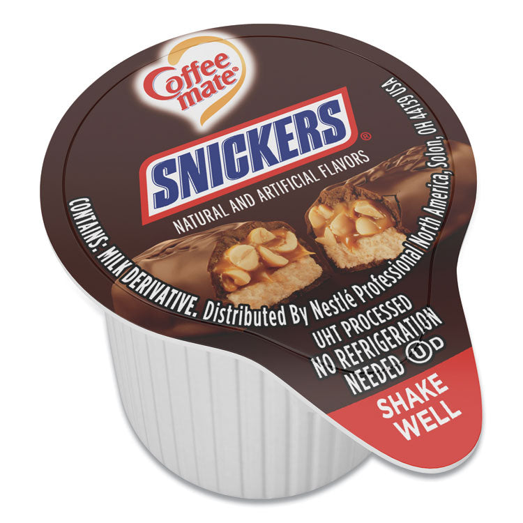 Liquid Coffee Creamer, Snickers, 0.38 oz Mini Cups, 200/Carton