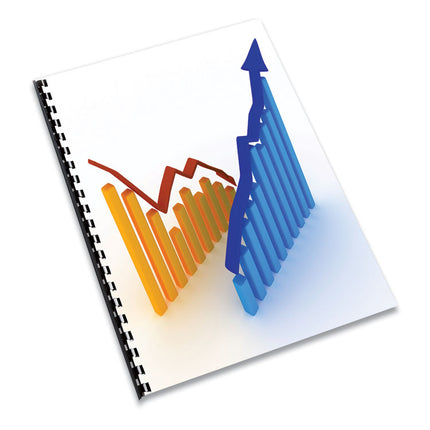 Expressions Classic Grain Texture Presentation Covers for Binding Systems, Navy, 11.25 x 8.75, Unpunched, 200/Pack