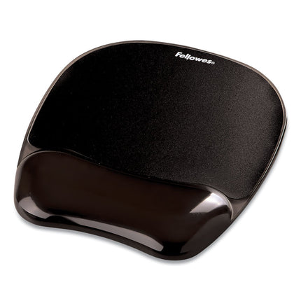 Gel Crystals Mouse Pad with Wrist Rest, 7.87 x 9.18, Black