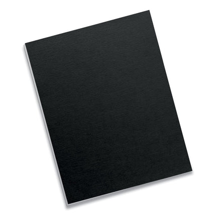 Futura Presentation Covers for Binding Systems, Opaque Black, 11 x 8.5, Unpunched, 25/Pack