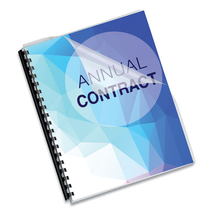 Crystals Transparent Presentation Covers for Binding Systems, Clear, with Round Corners, 11.25 x 8.75, Unpunched, 100/Pack