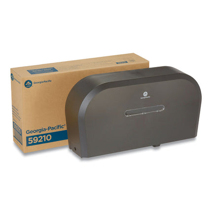 Jumbo Jr. Bathroom Tissue Dispenser, Double Roll, 22.1 x 4.8 x 12.1, Black