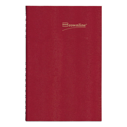 CoilPro Daily Planner, 10 x 7.88, Red Cover, 12-Month (Jan to Dec): 2025