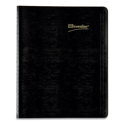 Essential Collection 14-Month Ruled Monthly Planner, 8.88 x 7.13, Black Cover, 14-Month: Dec 2024 to Jan 2026