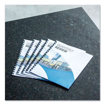 Plastic Comb Bindings, 1/2" Diameter, 90 Sheet Capacity, Black, 100/Pack