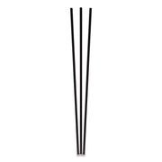 Unwrapped Round Stirrers, 7.75", Polypropylene, Black, 500/pack