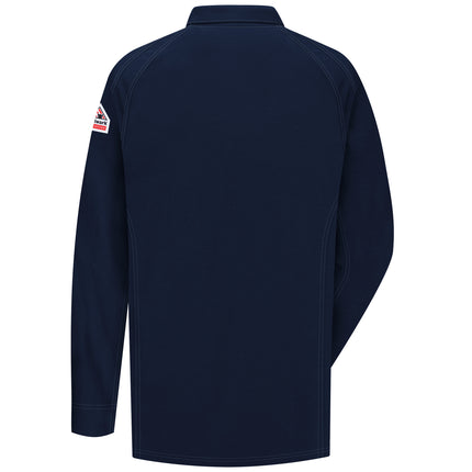 Bulwark® iQ Series® Comfort Knit Men's FR Long Sleeve Polo / QT12DB