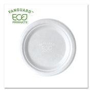 Vanguard Renewable And Compostable Sugarcane Plates, 7" Dia, White, 1,000/carton