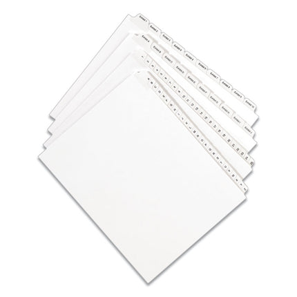 Preprinted Legal Exhibit Side Tab Index Dividers, Allstate Style, 10-Tab, 3, 11 X 8.5, White, 25/pack