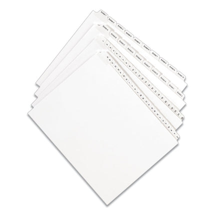 Preprinted Legal Exhibit Side Tab Index Dividers, Allstate Style, 25-Tab, 1 To 25, 11 X 8.5, White, 1 Set, (1701)