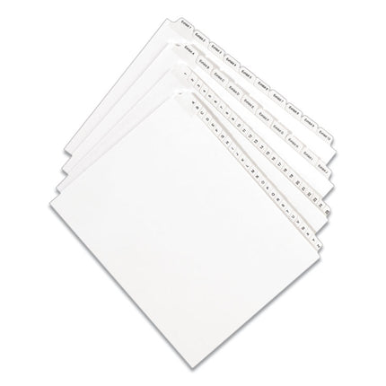 Preprinted Legal Exhibit Side Tab Index Dividers, Allstate Style, 26-Tab, A To Z, 11 X 8.5, White, 1 Set, (1700)