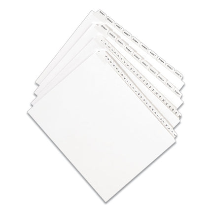 Preprinted Legal Exhibit Side Tab Index Dividers, Allstate Style, 25-Tab, 126 To 150, 11 X 8.5, White, 1 Set, (1706)