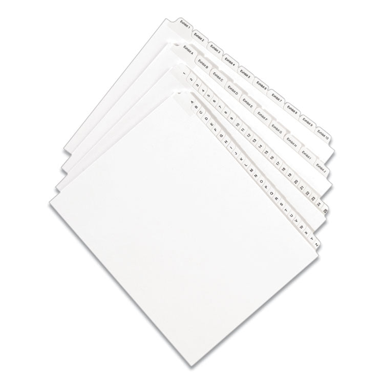 Preprinted Legal Exhibit Side Tab Index Dividers, Allstate Style, 25-Tab, 126 To 150, 11 X 8.5, White, 1 Set, (1706)