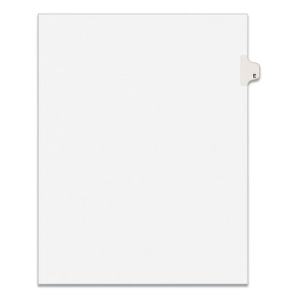 Preprinted Legal Exhibit Side Tab Index Dividers, Avery Style, 26-Tab, E, 11 X 8.5, White, 25/pack, (1405)