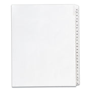 Preprinted Legal Exhibit Side Tab Index Dividers, Allstate Style, 25-Tab, 51 To 75, 11 X 8.5, White, 1 Set, (1703)