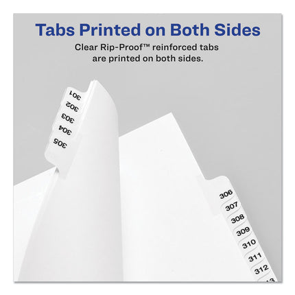 Preprinted Legal Exhibit Side Tab Index Dividers, Avery Style, 27-Tab, A To Z, 11 X 8.5, White, 1 Set