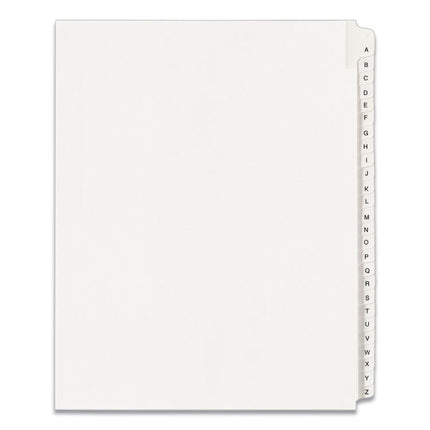 Preprinted Legal Exhibit Side Tab Index Dividers, Allstate Style, 26-Tab, A To Z, 11 X 8.5, White, 1 Set, (1700)