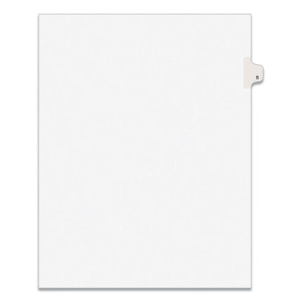 Preprinted Legal Exhibit Side Tab Index Dividers, Avery Style, 10-Tab, 5, 11 X 8.5, White, 25/pack