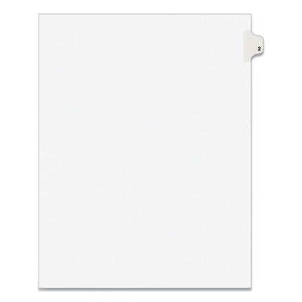Preprinted Legal Exhibit Side Tab Index Dividers, Avery Style, 10-Tab, 2, 11 X 8.5, White, 25/pack