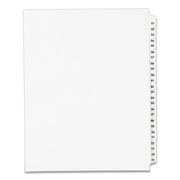 Preprinted Legal Exhibit Side Tab Index Dividers, Avery Style, 25-Tab, 51 To 75, 11 X 8.5, White, 1 Set, (1332)