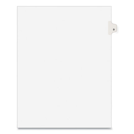 Preprinted Legal Exhibit Side Tab Index Dividers, Avery Style, 26-Tab, D, 11 X 8.5, White, 25/pack, (1404)