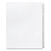 Preprinted Legal Exhibit Side Tab Index Dividers, Allstate Style, 25-Tab, 76 To 100, 11 X 8.5, White, 1 Set, (1704)