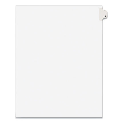 Preprinted Legal Exhibit Side Tab Index Dividers, Avery Style, 26-Tab, A, 11 X 8.5, White, 25/pack, (1401)