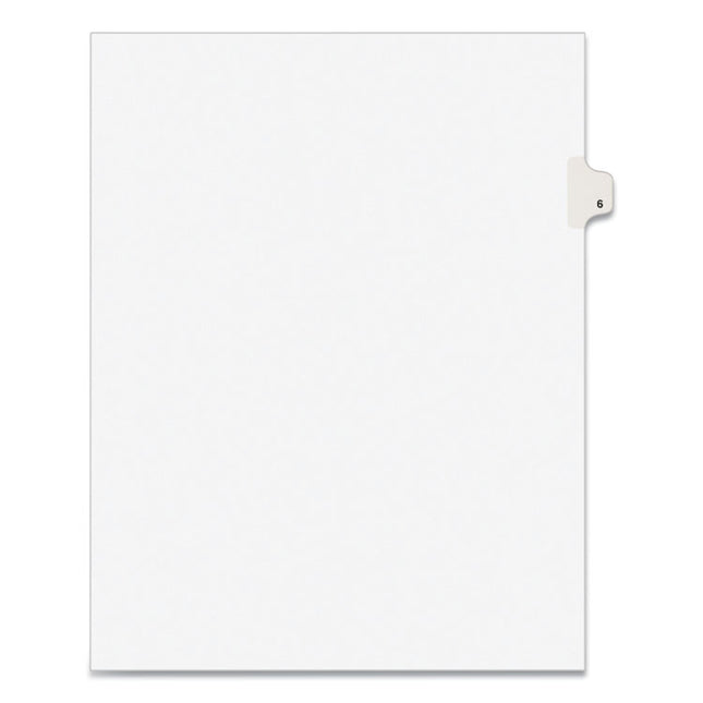 Preprinted Legal Exhibit Side Tab Index Dividers, Avery Style, 10-Tab, 6, 11 X 8.5, White, 25/pack