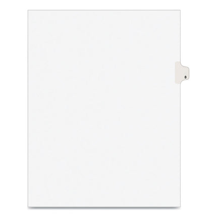 Preprinted Legal Exhibit Side Tab Index Dividers, Avery Style, 10-Tab, 8, 11 X 8.5, White, 25/pack