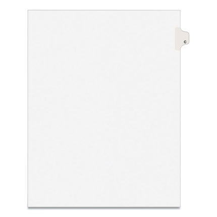 Preprinted Legal Exhibit Side Tab Index Dividers, Avery Style, 26-Tab, C, 11 X 8.5, White, 25/pack, (1403)