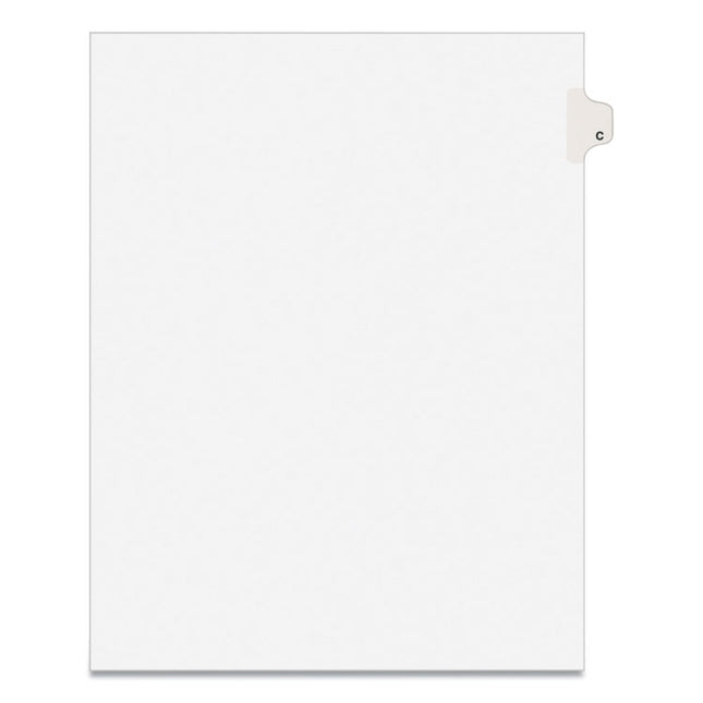 Preprinted Legal Exhibit Side Tab Index Dividers, Avery Style, 26-Tab, C, 11 X 8.5, White, 25/pack, (1403)